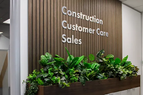 Contract Office Design with slat wall