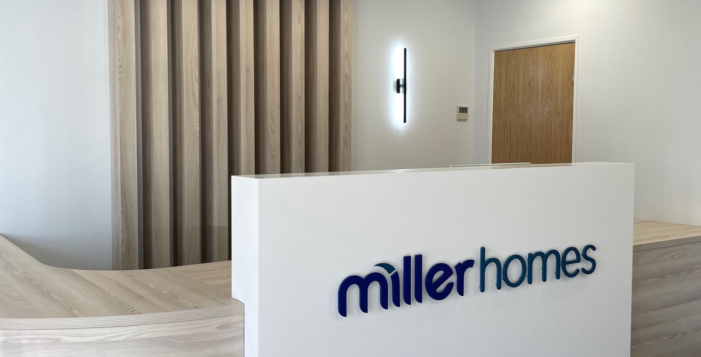 Miller Homes Marketing Suite Interior Signage