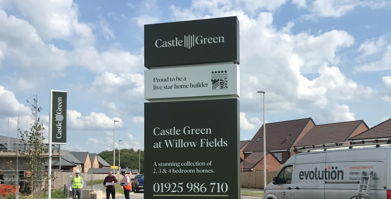 Castle Green at Willow Fields Signage