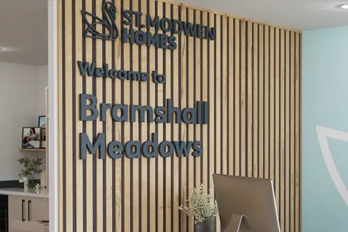 Contract Office Design with slat wall